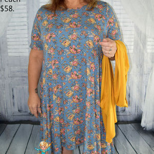 Sway Dress Mehndi Sprinkle Chambray Peach. Dress.